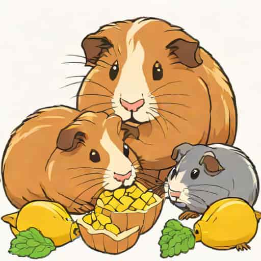 Guinea Pigs Eat Swede