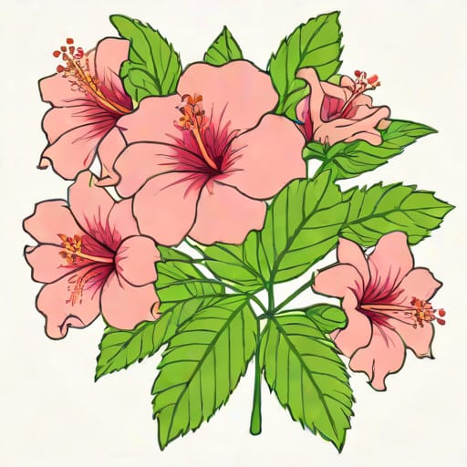 Hibiscus Syriacus X Rosa Sinensis