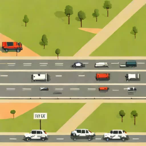 Highway Patrol Swerving On Freeway