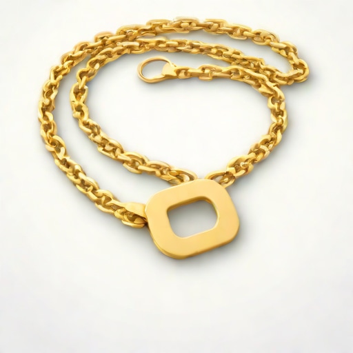 Initial Belt Buckle Necklace