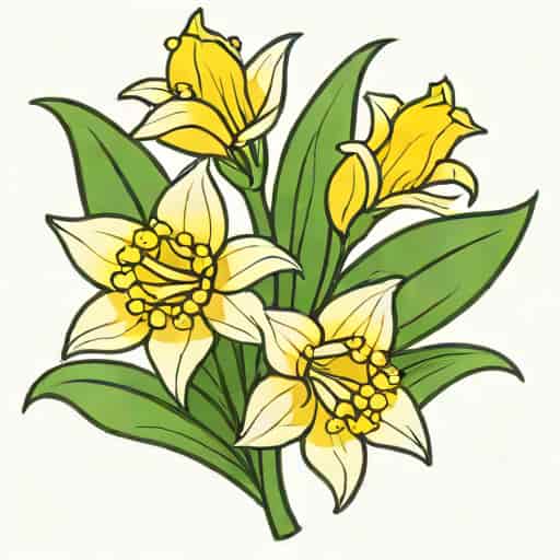 Lily Of The Valley And Daffodil Tattoo