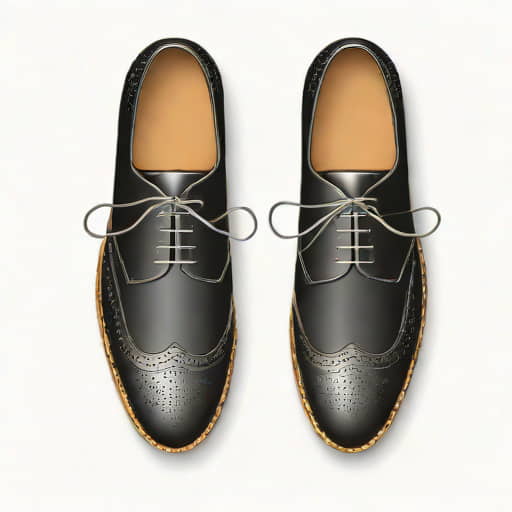Mens Black Brogue Shoes
