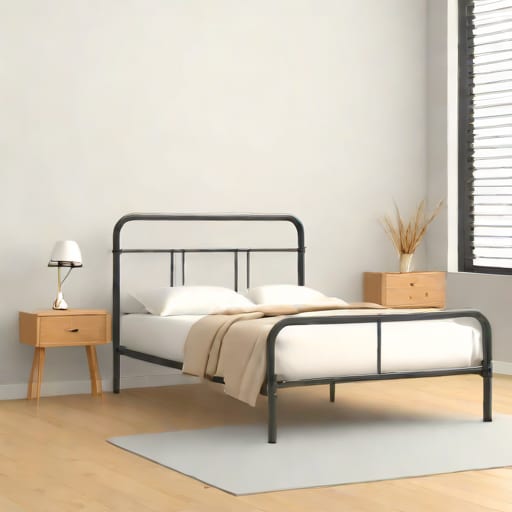 Metal Bed Frame With Headboard