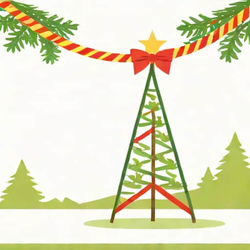 Outdoor Maypole Christmas Tree