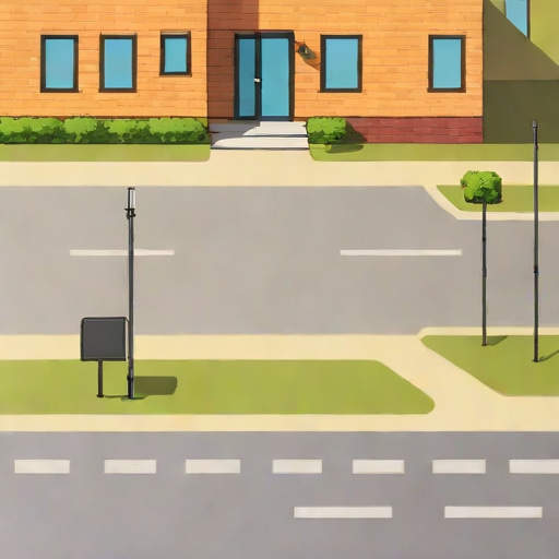 Paved Area Alongside A Building