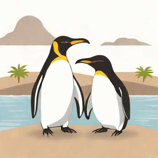 Penguins In Galapagos Islands