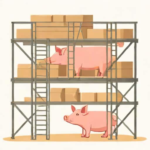 Pigsty Packing Under Scaffolding