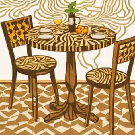Quillen Marquetry Bistro Table