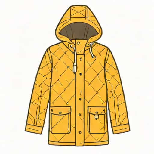 Quilted Raincoat With Hood