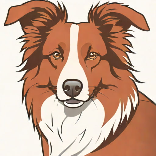 Red And White Border Collie