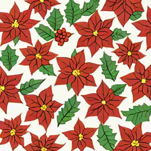 Red Poinsettia Christmas Tree Decorations