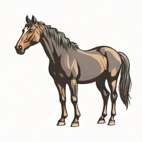 Reverse Dapple Black Thoroughbred