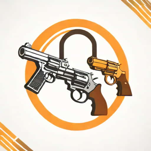 Stock Lock And Two Smoking Barrels