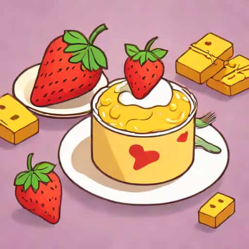 Strawberry Banana Pudding With Chessmen Cookies