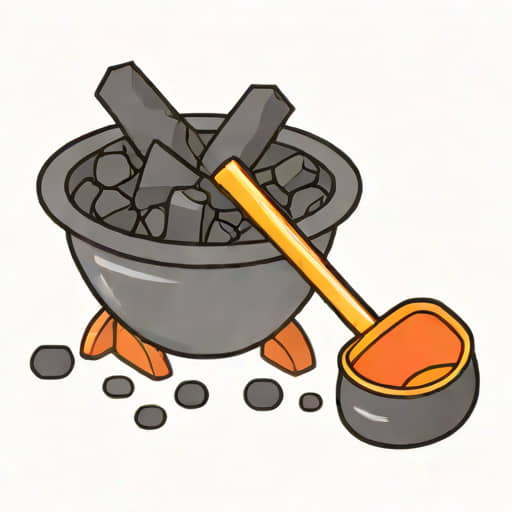 Use Tong To Pick Up The Coal