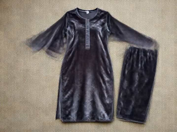 Velvet Woolen Kurti Set