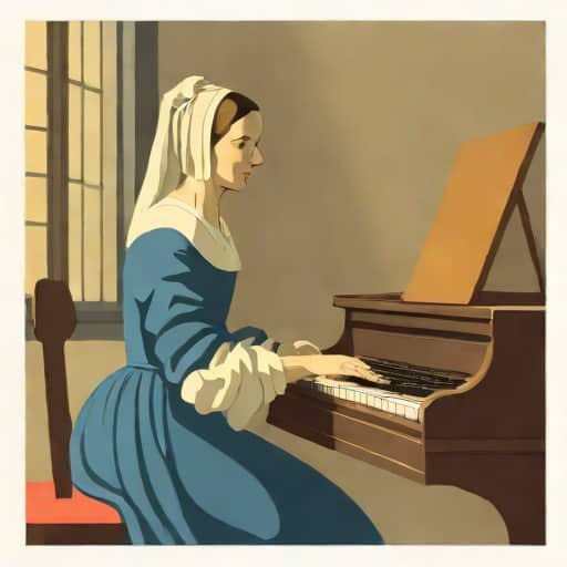 Vermeer Lady Seated At A Virginal