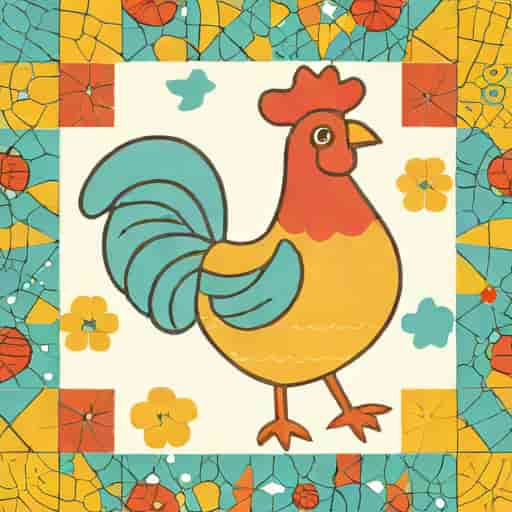Whimsical Chicken Quilt