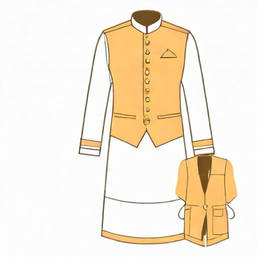 White Shalwar Kameez With Waistcoat