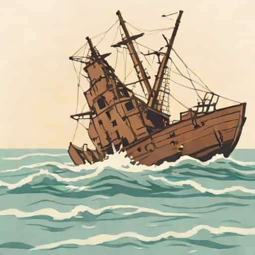 Wreck Of The Hesperus Painting