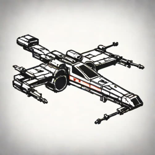 X Wing Minimalist Tattoo