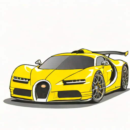 Yellow Bugatti Bolide