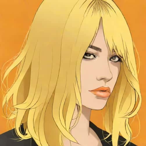 Yellow Orange Bleached Hair
