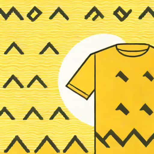 Yellow Shirt With Black Zigzag