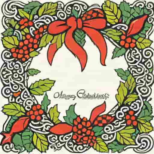 Zentangle Christmas Wreath