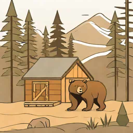 Bear Near Outskirt Stable