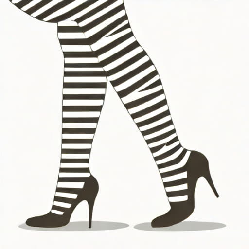 Black And White Striped Tights