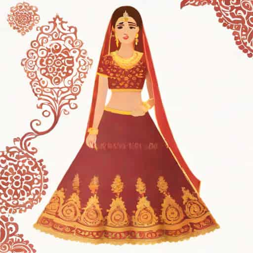 Bridal Maroon Lehenga