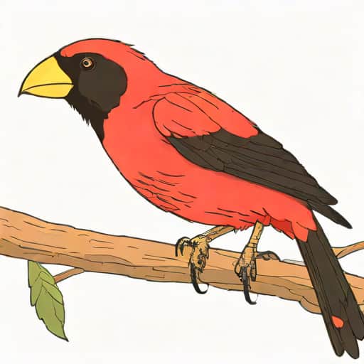 Crimson Collared Grosbeak