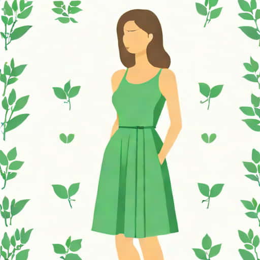 Green Ditsy Midi Dress