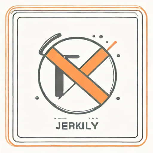 Jerkily Opposite Word