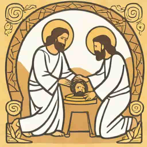 Jesus Heals The Leper Coloring Page