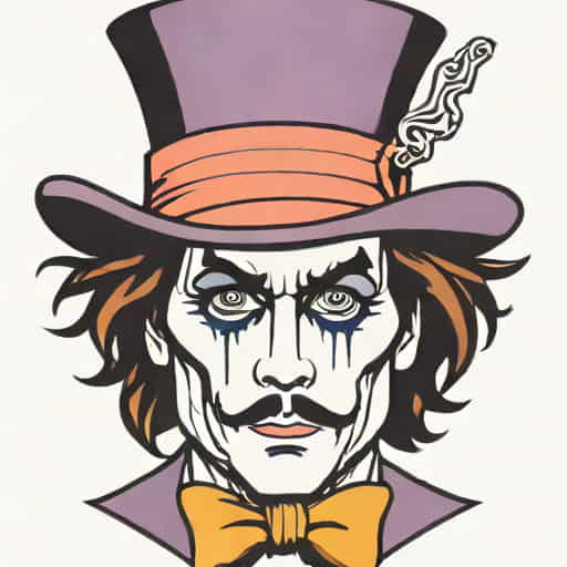 Johnny Depp Mad Hatter Makeup