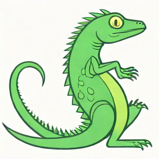 Lizard With Fanned Out Neck