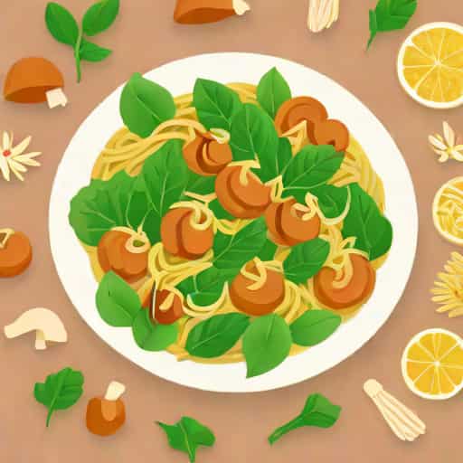 Mushroom Spinach Orzo