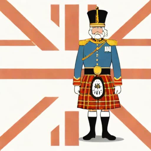 Queen Elizabeth Kilted Scotsman