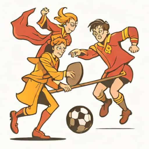 Quidditch Players Fend Off The Bludgers