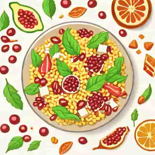 Quinoa Pomegranate Feta Salad
