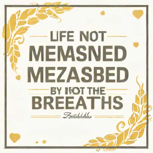 Quote Life Is Not Measured By The Breaths