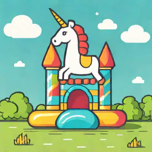 Unicorn Bouncy Castle