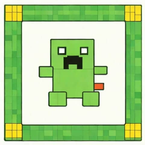 Uno Minecraft Creeper Card