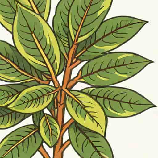 Variegated Rubber Plant