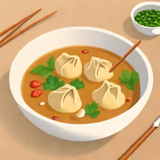Vegetarian Dumpling Soup
