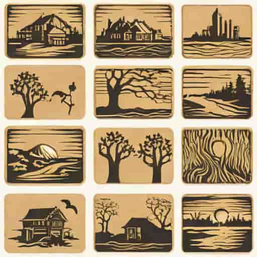 Vintage Woodcut Prints