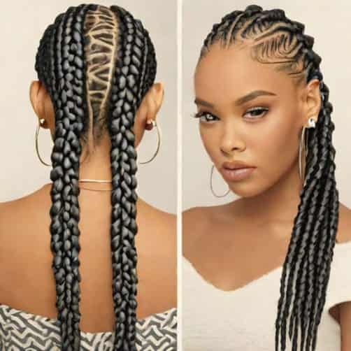 Zig Zag Cornrow Braids