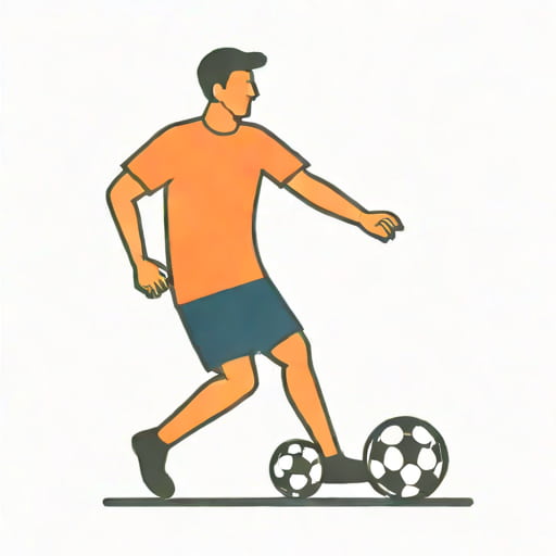 A Football Player Is Moving Southward